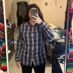 Apt. 9 Men's Navy Checkered Button Down Shirt